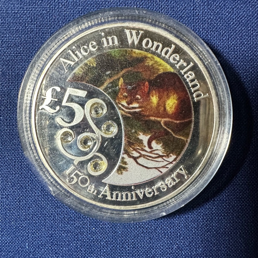Alice in Wonderland Cheshire Cat collectible coin 150th Anniversary